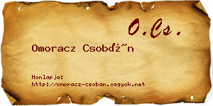 Omoracz Csobán névjegykártya